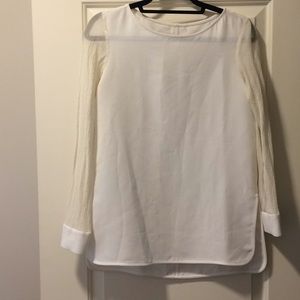 J. Crew smock top with crepe sleeves